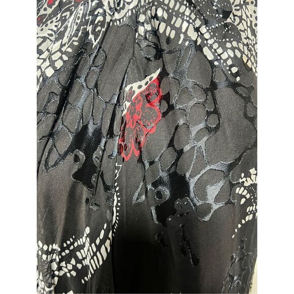 90's Y2K Nina Austin Beaded Velvet Burnout Sexy Maxi Prom Gown Formal Dress XS - Picture 4 of 7